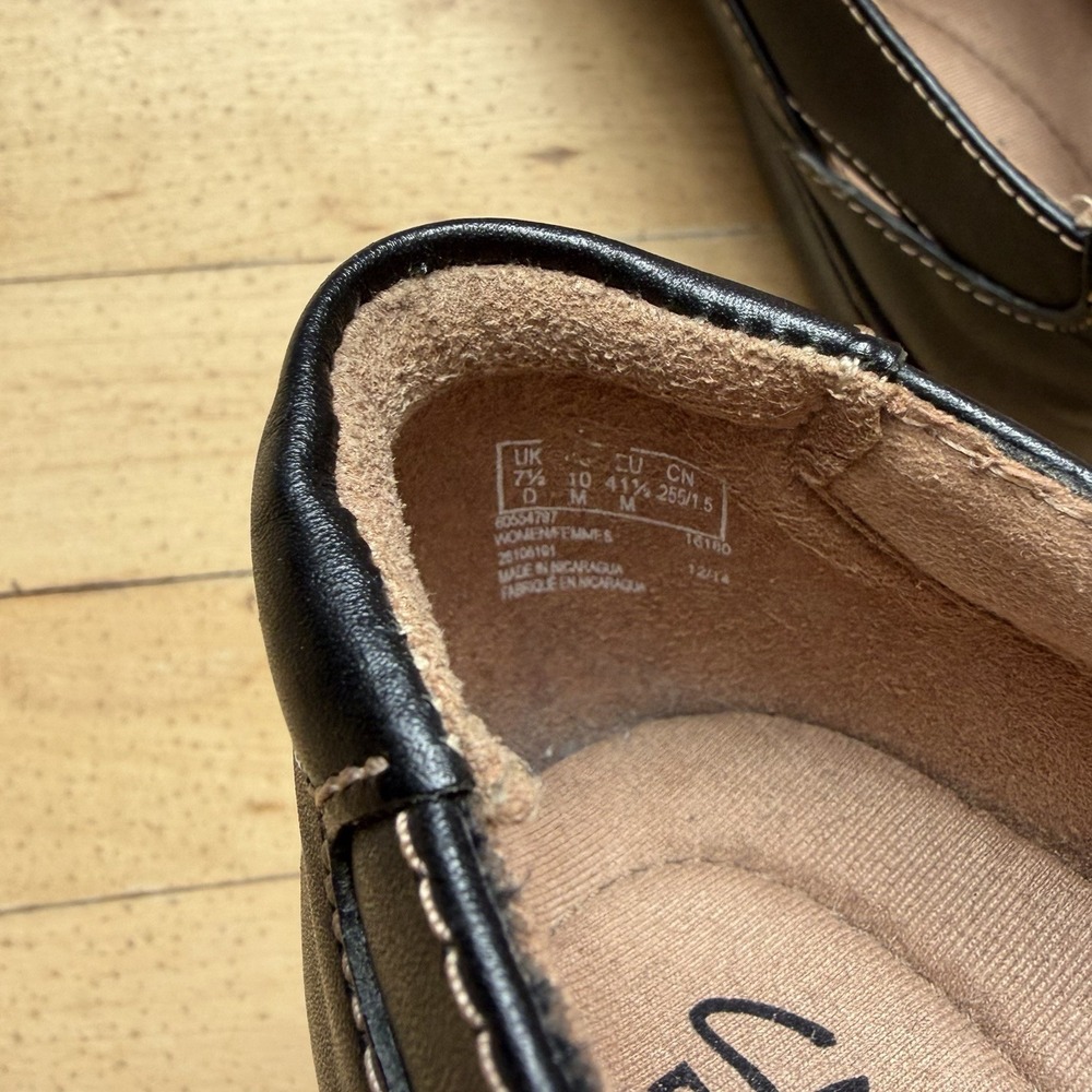 Clarks‎ Shoes Size 10 M Evianna Doyle T-Strap Mary Janes Black Leather Comfort - Picture 3 of 8